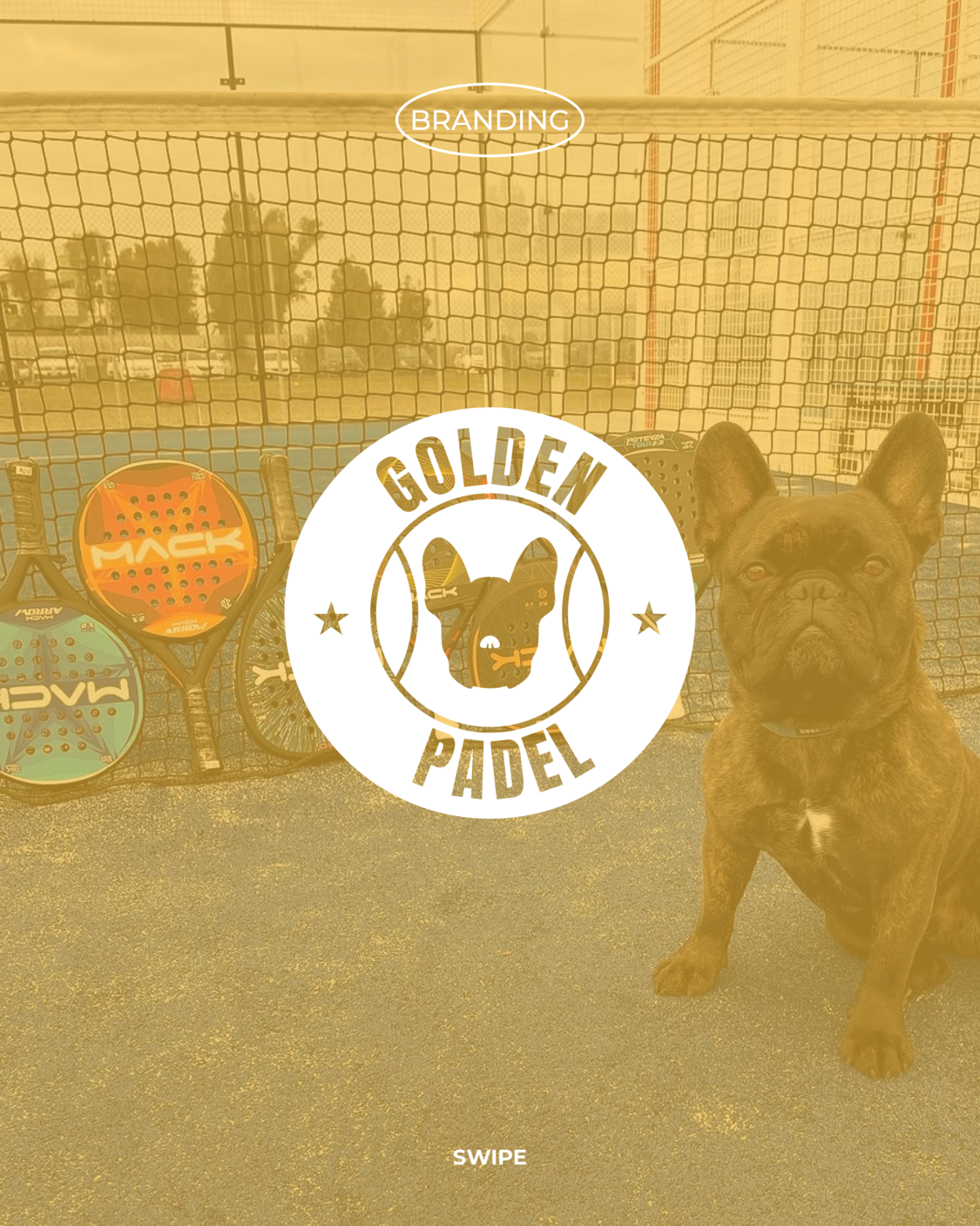 Progetto branding Golden Padel - visual principale